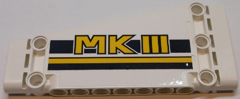 Technic, Panel Plate 5 x 11 x 1 Tapered with 'MKIII' and Dark Blue and Yellow Stripes Pattern Model Right Side (Sticker) - Set 42055