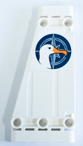 Technic, Panel Plate 5 x 11 x 1 Tapered with Bird Head and Compass Pattern Model Right Side (Sticker) - Set 42064