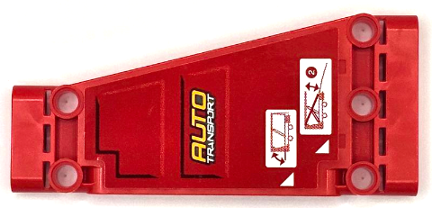Technic, Panel Plate 5 x 11 x 1 Tapered with 'AUTO TRANSPORT', White Triangles and Trailer Pattern Model Back Left Side (Sticker) - Set 42098