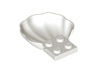 Clam / Scallop Shell with 4 Studs
