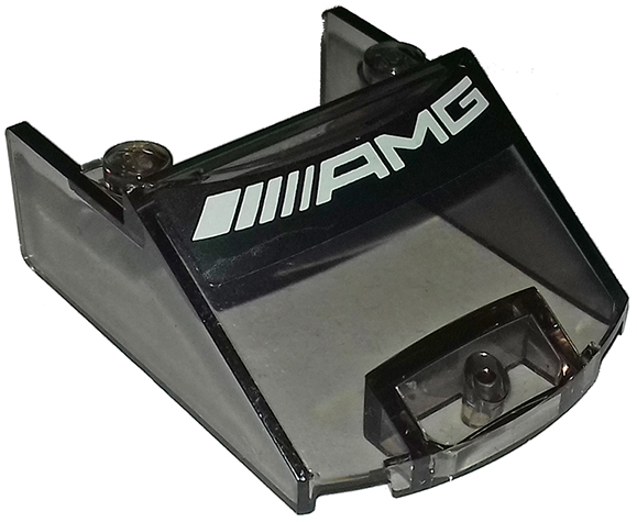 Windscreen 5 x 4 x 1 2/3 with White 'AMG' Logo on Black Background Pattern (Sticker) - Set 75877