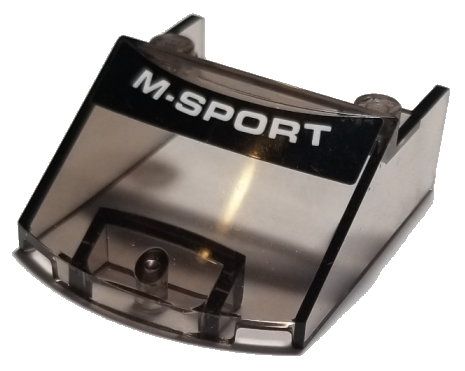 Windscreen 5 x 4 x 1 2/3 with White 'M-SPORT' on Black Background Pattern (Sticker) - Set 75885