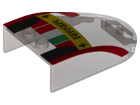 Windscreen 6 x 4 x 1 1/3 Canopy Straight Sides with 'Ferrari', Italian Flag and Black and Red Pattern