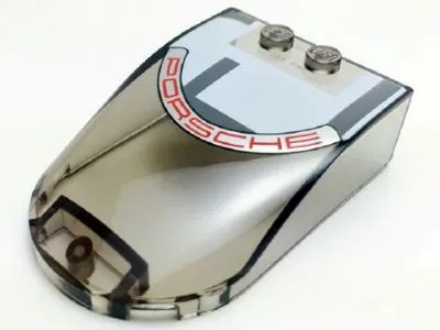 Windscreen 6 x 4 x 1 1/3 Canopy Straight Sides with Red 'PORSCHE' and White and Gray Roof Pattern