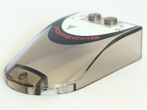 Windscreen 6 x 4 x 1 1/3 Canopy Straight Sides with Red 'PORSCHE' and Black and White Roof Pattern (Sticker) - Set 75887