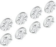 Wheel Cover 5 Spoke and 10 Spoke for Wheel 18976, 8 in Bag - 4 of Each (Multipack)