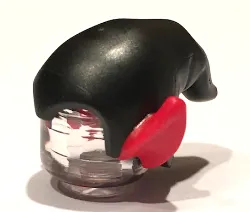 Minifigure, Headgear Hat, Elf Drooping with Molded Red Pointed Ears Pattern