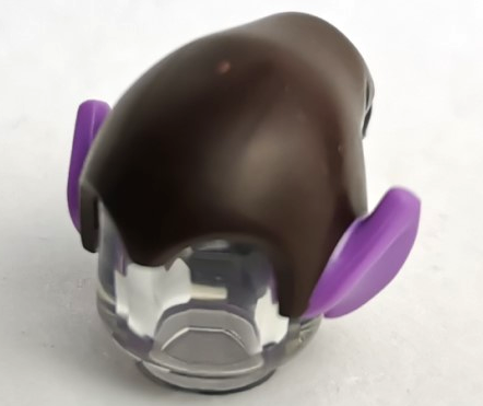 Minifigure, Headgear Hat, Elf Drooping with Molded Medium Lavender Pointed Ears Pattern