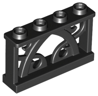 Fence 1 x 4 x 2 Ornamental with 4 Studs