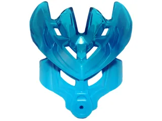 Bionicle Mask Protector with Marbled Trans-Dark Blue Pattern (Protector Mask of Water)