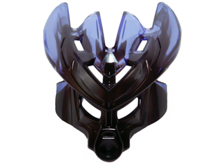 Bionicle Mask Protector with Marbled Trans-Purple Pattern (Protector Mask of Earth)