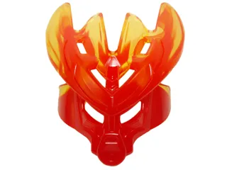 Bionicle Mask Protector with Marbled Trans-Yellow Pattern (Protector Mask of Fire)