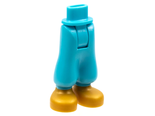 Mini Doll Hips and Trousers Baggy with Molded Pearl Gold Shoes Pattern - Thick Hinge