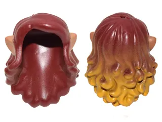 Mini Doll, Hair Long Wavy with Yellow Tips and Medium Nougat Elves Ears Pattern