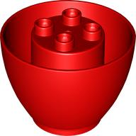 Duplo, Brick Round 4 x 4 x 2 1/2 Dome Bottom with 2 x 2 Studs