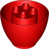 Duplo, Brick Round 4 x 4 x 2 1/2 Dome Bottom with 2 x 2 Studs