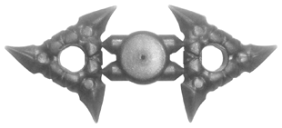 Minifigure, Weapon Shuriken Throwing Star with Textured Grips, 2 on Sprue
