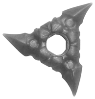 Minifigure, Weapon Shuriken Throwing Star with Textured Grips