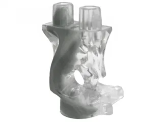 Lower Body, Ghost with Marbled Dark Bluish Gray Pattern