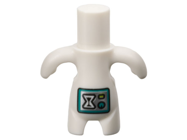 Body, Dreamzzz Creature / Dreamling with Silver Control Panel with Hourglass, Lime Button, and Dark Turquoise Gauge Pattern