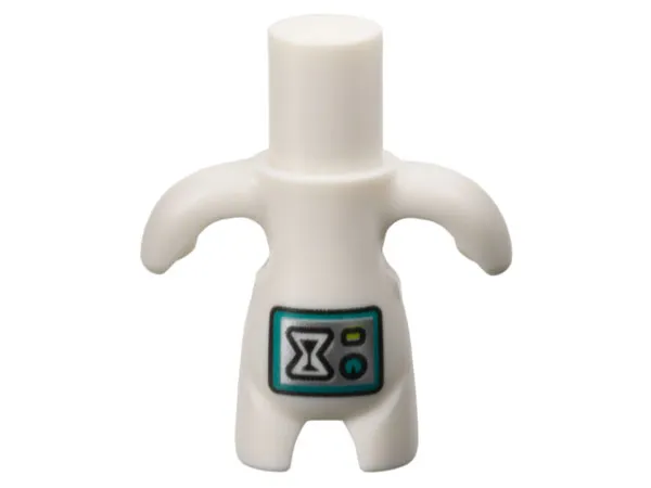 Body, Dreamzzz Creature / Dreamling with Silver Control Panel with Hourglass, Lime Button, and Dark Turquoise Gauge Pattern