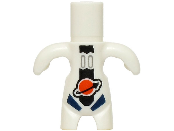 Body, Dreamzzz Creature / Dreamling with Black and Dark Blue Spacesuit with Reddish Orange Classic Space Logo Pattern