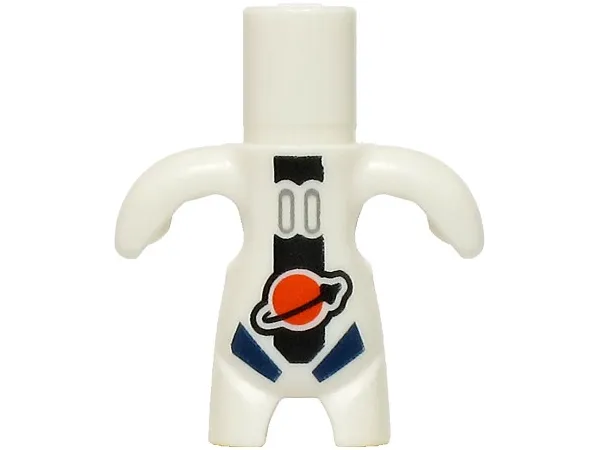 Body, Dreamzzz Creature / Dreamling with Black and Dark Blue Spacesuit with Reddish Orange Classic Space Logo Pattern