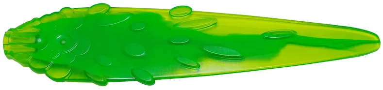 Flame / Vapor Trail with Ovals and Axle Hole End with Marbled Bright Green Pattern