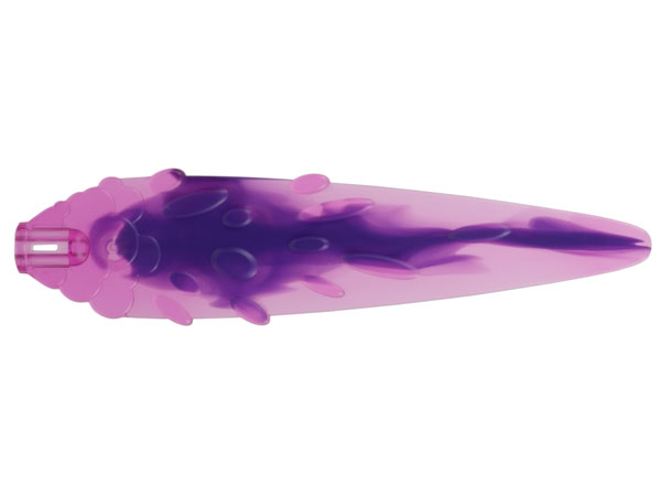 Flame / Vapor Trail with Ovals and Axle Hole End with Marbled Dark Purple Pattern