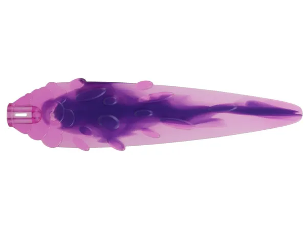 Flame / Vapor Trail with Ovals and Axle Hole End with Marbled Dark Purple Pattern