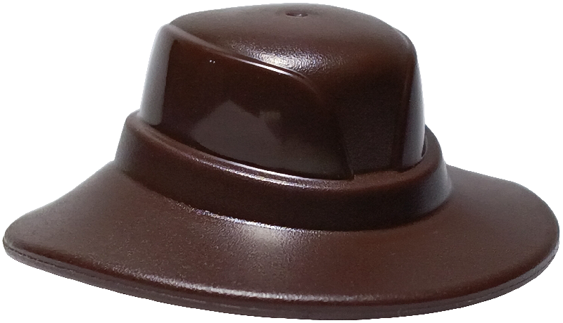 Minifigure, Headgear Hat, Wide Brim with Rear Sag