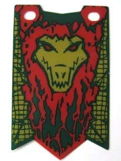 Plastic Flag 5 x 8.5 with Chima Crocodile Tribe Pattern