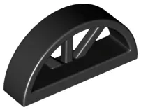 Window 1 x 4 x 1 2/3 with Spoked Rounded Top