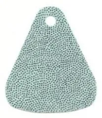 Mini Doll, Cape Cloth, Friends, Tapered with Small Top Hole with Silver Iridescent Dots Pattern - Traditional Starched Fabric