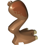 Dinosaur Leg Large (Rear) Stygimoloch Right with Pin, Tan Claws and Dark Orange Blotch Pattern