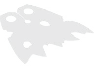 Minifigure Cape Cloth, Holes and Tattered Edges - Traditional Starched Fabric, Angled Top Notch, Smaller Jagged Edge Features - 4.3cm Wide