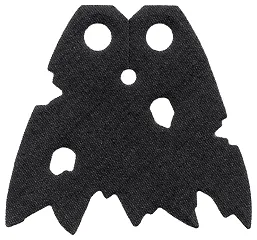 Minifigure Cape Cloth, Holes and Tattered Edges - Traditional Starched Fabric, Angled Top Notch, Smaller Jagged Edge Features - 4.3cm Wide