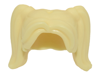 Minifigure, Hair Female Pigtails High, Long Bangs, Hole on Top