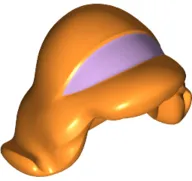 Minifigure, Hair Female Mid-Length Flipped Ends with Lavender Hairband Pattern