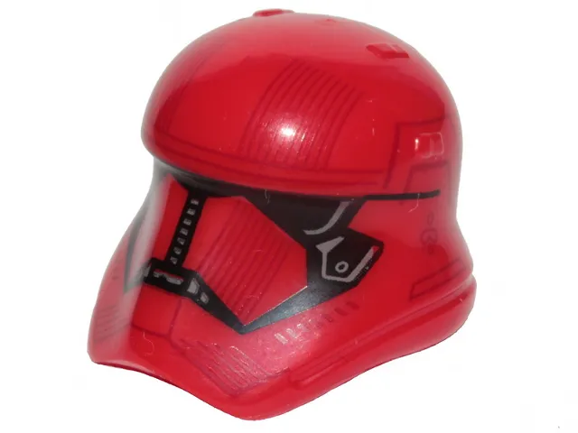 Minifigure, Headgear Helmet SW Stormtrooper Ep. 9 Sith Trooper Pattern