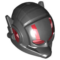 Minifigure, Headgear Helmet Space with Headphones and Internal Trans-Red Visor