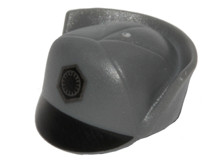 Minifigure, Headgear Cap, SW First Order Officer with Black First Order Insignia and Black Flap Pattern