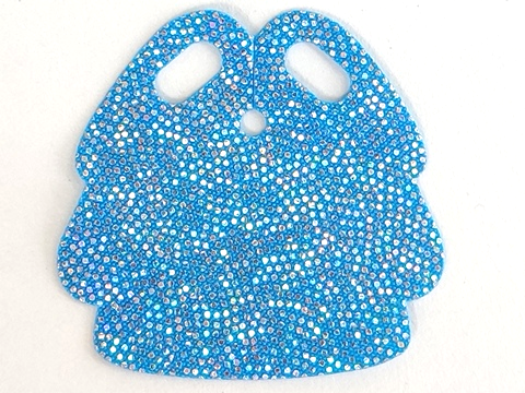 Mini Doll, Skirt Cloth, Friends with Silver Iridescent Dots Pattern