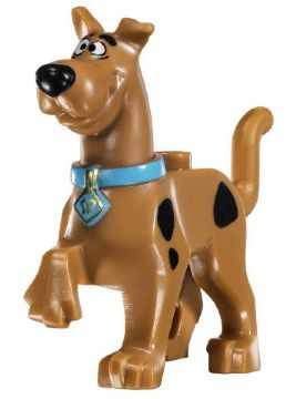 Dog, Great Dane Scooby-Doo Walking with Medium Azure Collar Pattern