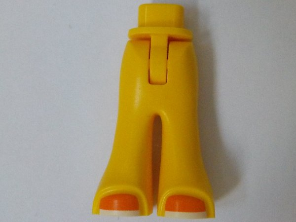 Mini Doll Hips and Trousers Bell-Bottoms with Orange Shoes with White Soles Pattern - Thin Hinge