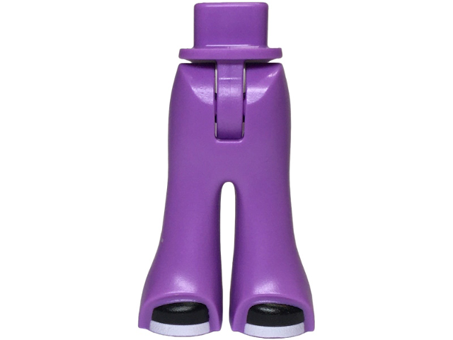 Mini Doll Hips and Trousers Bell-Bottoms with Black Shoes with White Soles Pattern - Thin Hinge