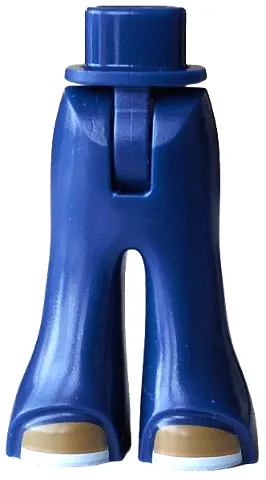 Mini Doll Hips and Trousers Bell-Bottoms with Dark Tan Shoes with White Soles Pattern - Thin Hinge