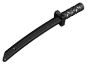 Minifigure, Weapon Sword, Shamshir / Katana (Square Guard) with Capped Pommel and Holes in Crossguard and Blade