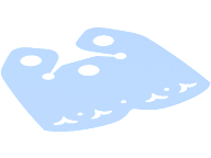 Mini Doll, Cape Cloth, Friends, 2 Bottom Curves, Short with 3 Small Top Holes and Heart Shaped Holes