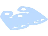 Mini Doll, Cape Cloth, Friends, 2 Bottom Curves, Short with 3 Small Top Holes and Heart Shaped Holes